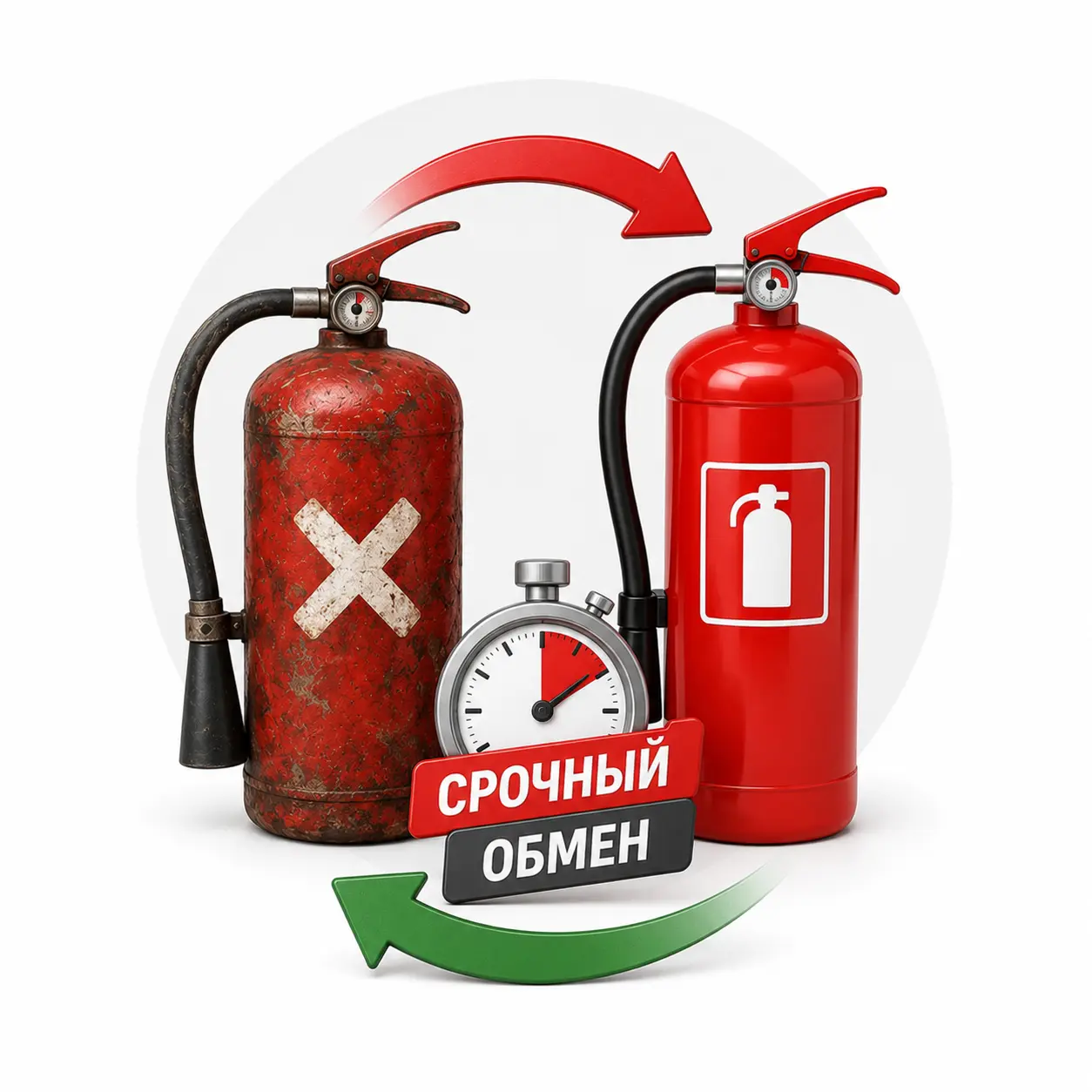 срочный обмен огнетушителей без ожидания перезарядки в Гродно